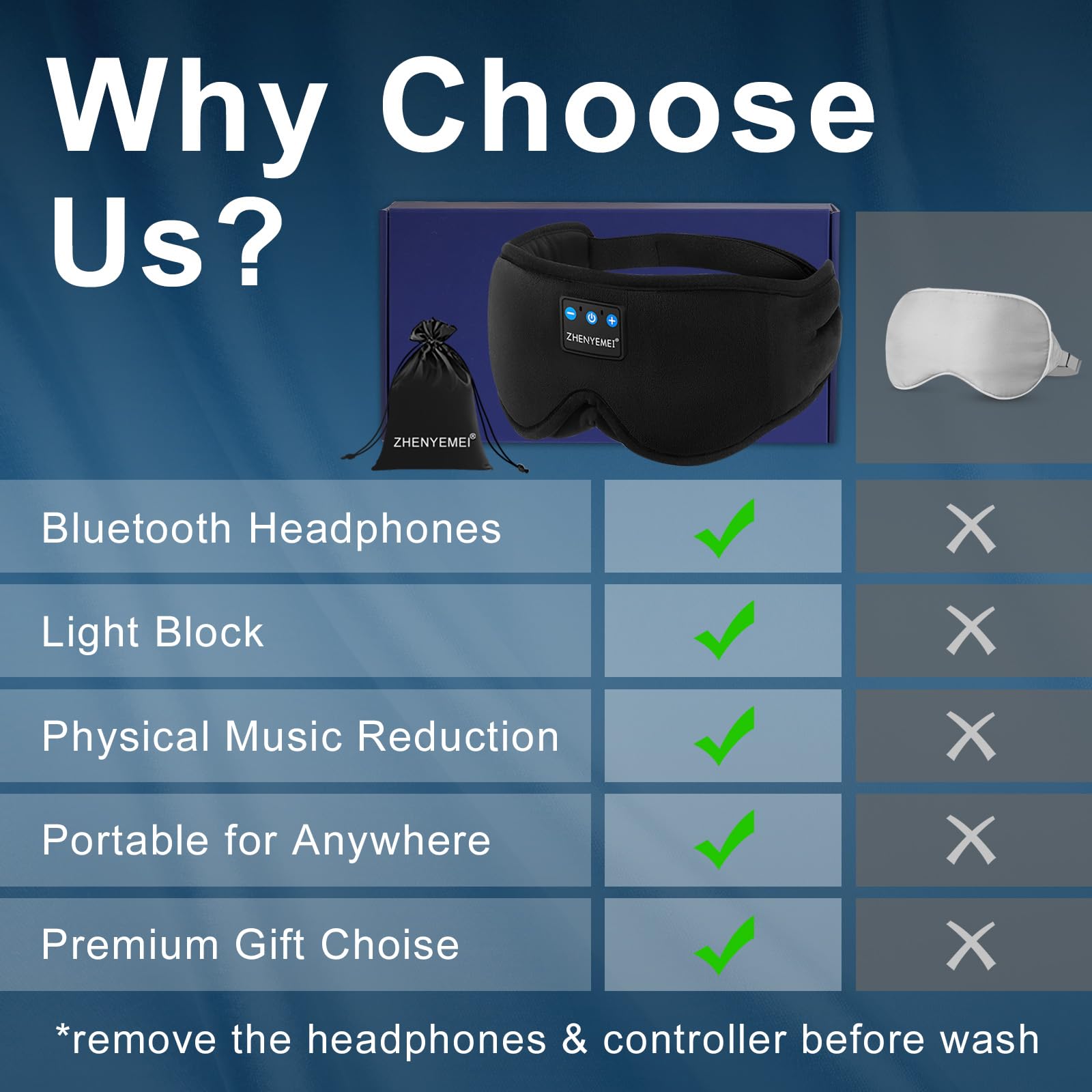 Zhenyemei travel-friendly mask folds compactly in a pocket.