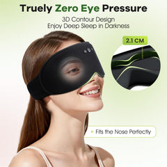 3D contour design reduces eye pressure and blocks light for restful sleep.