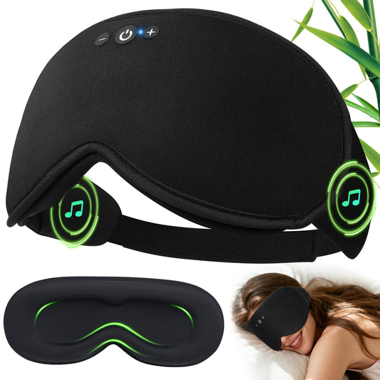 Zhenyemmei 3D sleep mask in bamboo-cotton fabric delivers breathable comfort and light blocking.
