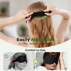 Removable mask with adjustable Velcro ensures secure, washable fit.
