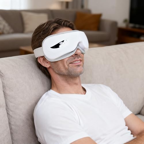 ZHHBLJ eye massager with music control for personalized relaxation sessions.