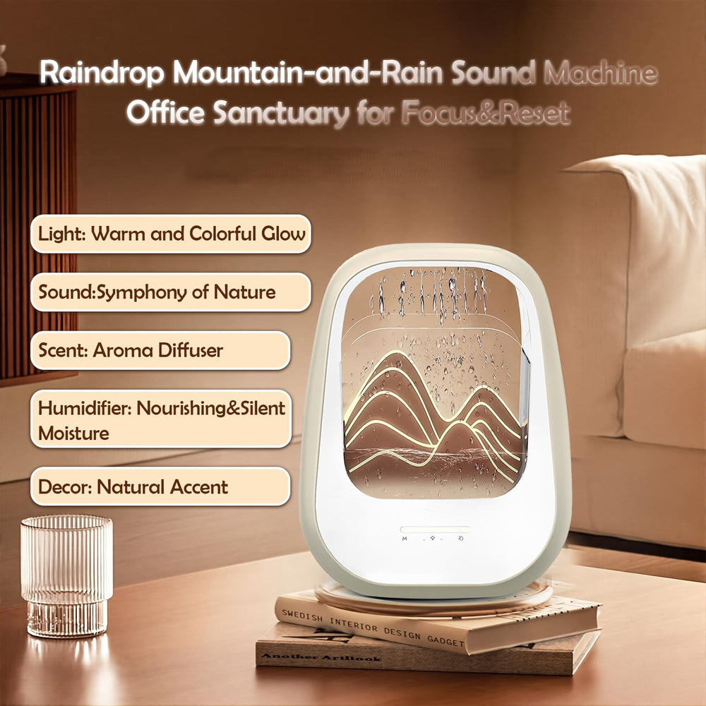 Zhmmmlgj 7-color rain cloud light creates calming ambience.