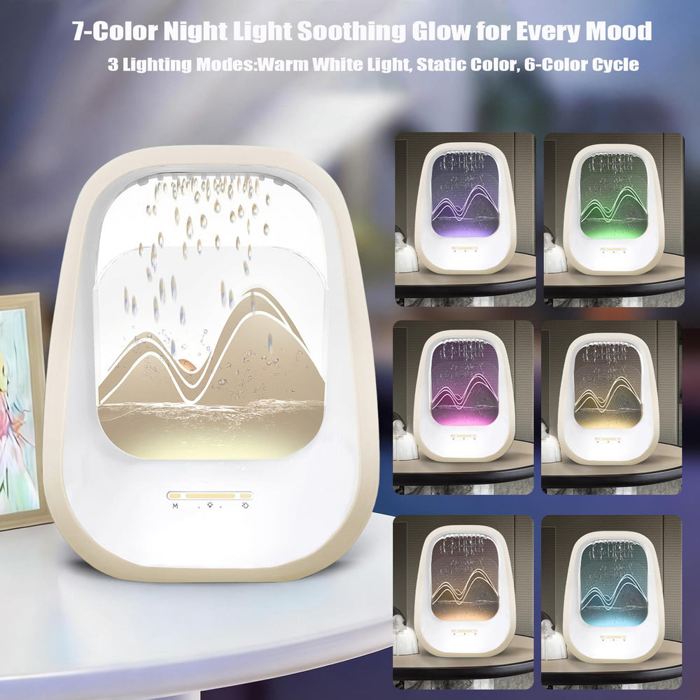 Zhmmmlgj Aroma diffuser offers subtle fragrance to enhance relaxation.