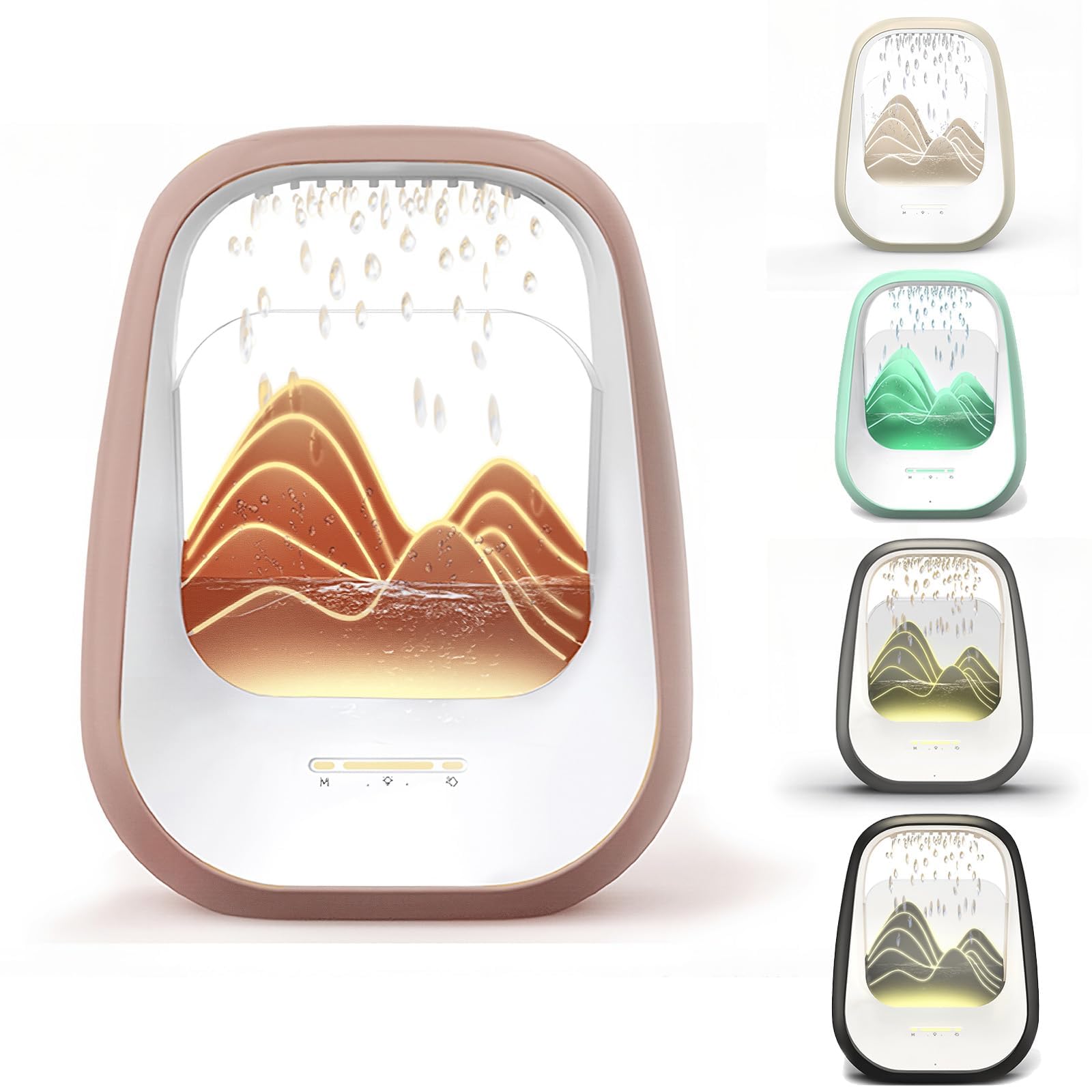 Zhmmmlgj Raindrop white noise machine front view for calm sleep setup.