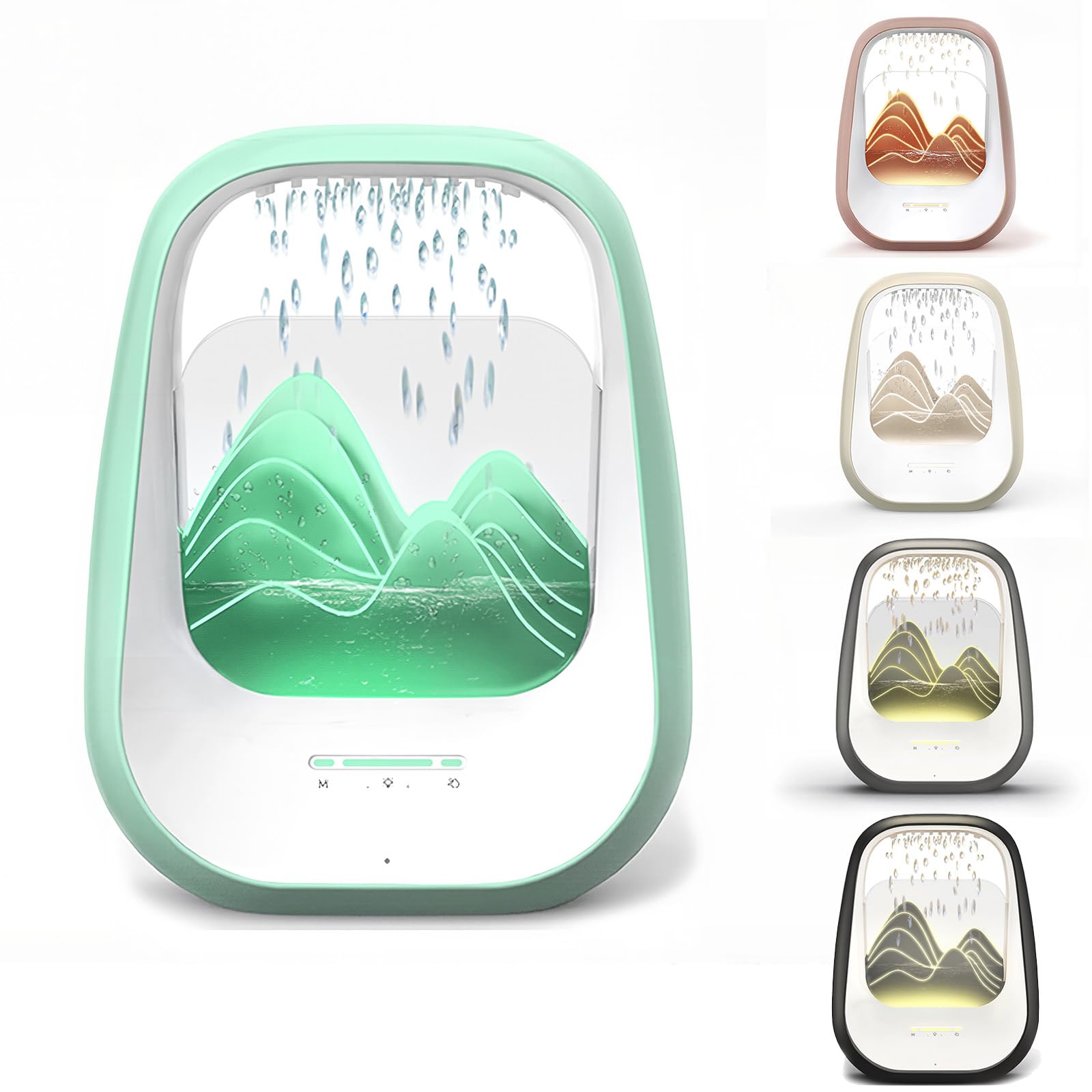 Zhmmmlgj Raindrop white noise machine on a bedside table promotes relaxation and better focus.