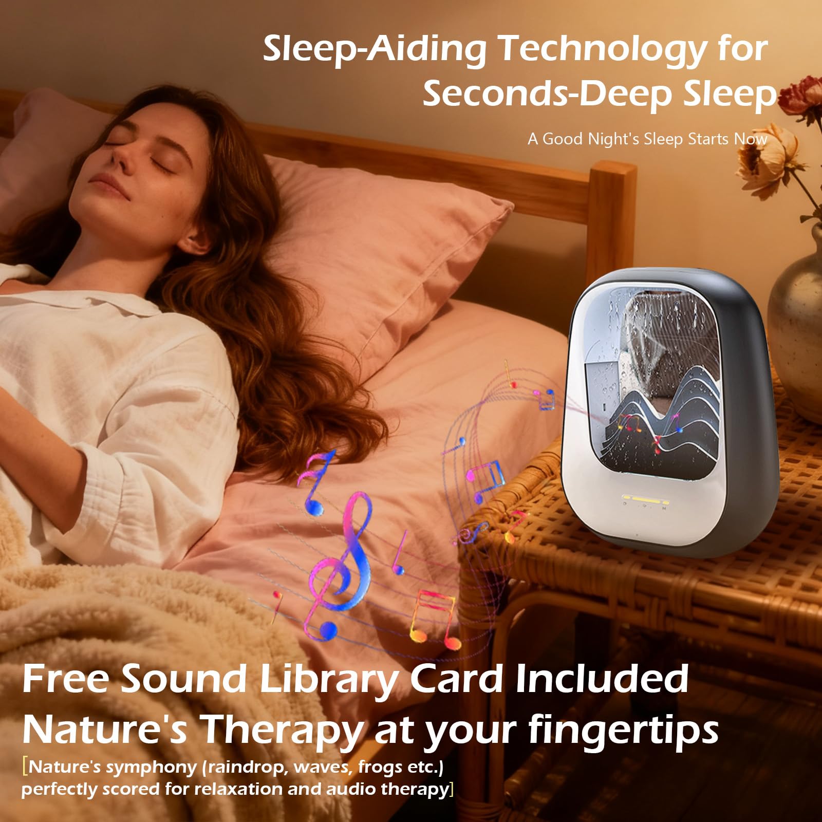 Zhmmmlgj white-noise humidifier with ambient light for bedtime.