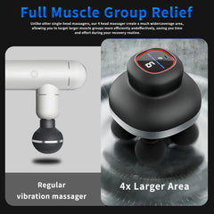 The zhnyxsk Deep Tissue Massage Gun with heads attached enables versatile targeting.