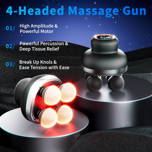The zhnyxsk Deep Tissue Massage Gun rear view shows ergonomic grip for comfortable sessions.