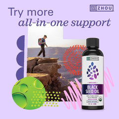 ZHOU Black Seed Oil Capsules daily use supports hair and skin