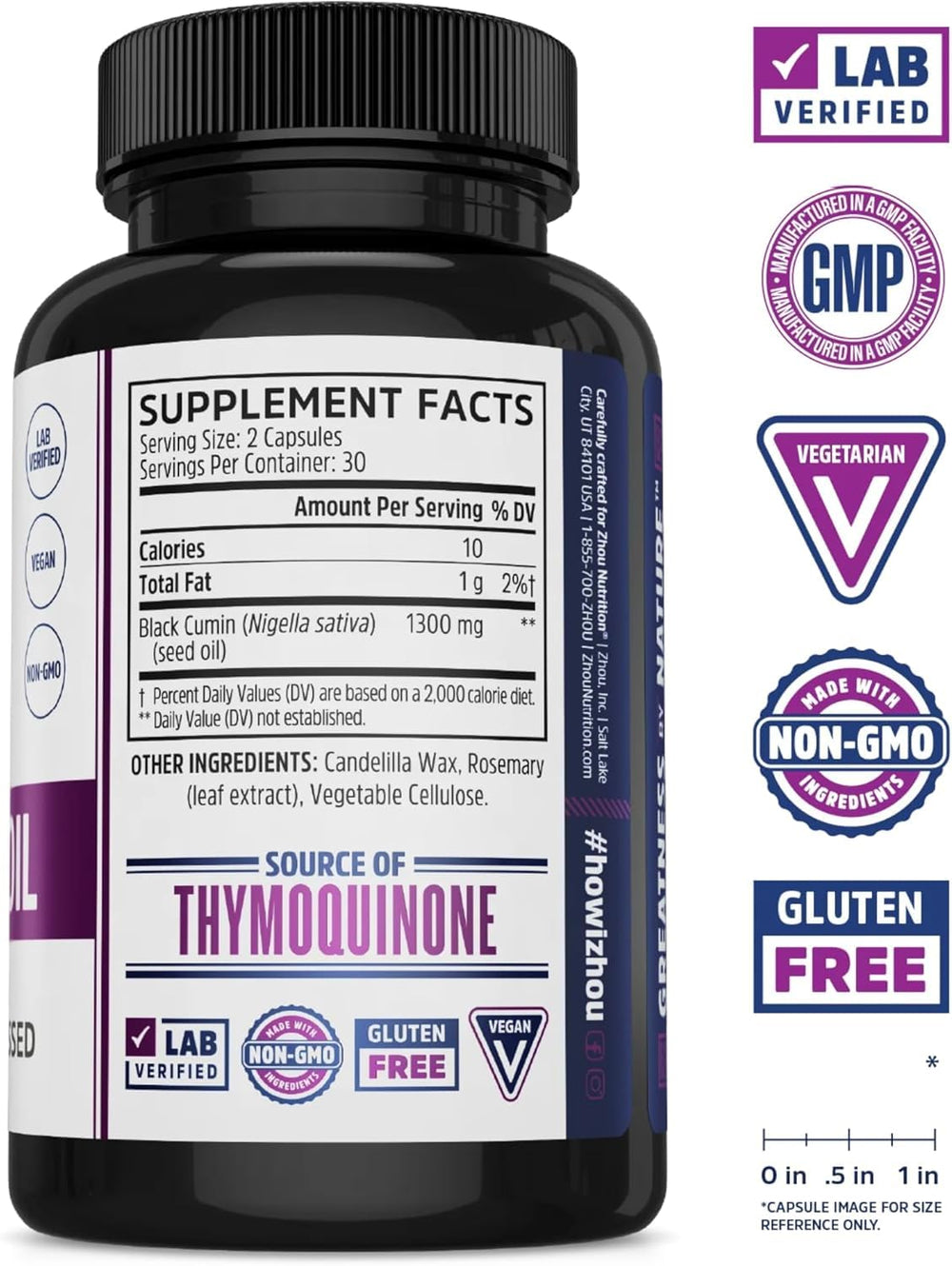 ZHOU Black Seed Oil Capsules pack of 2 indicates value