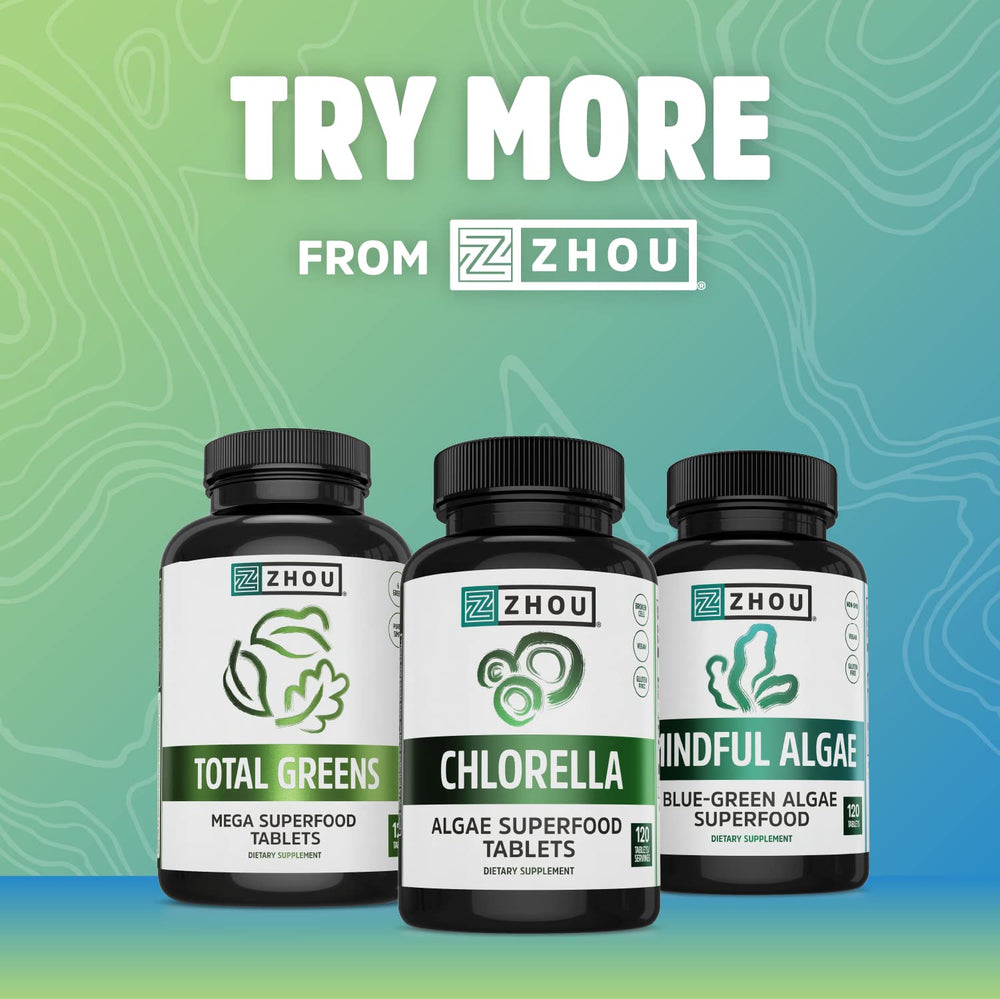 Zhou Calcium Greens daily dosage with water showing easy intake.