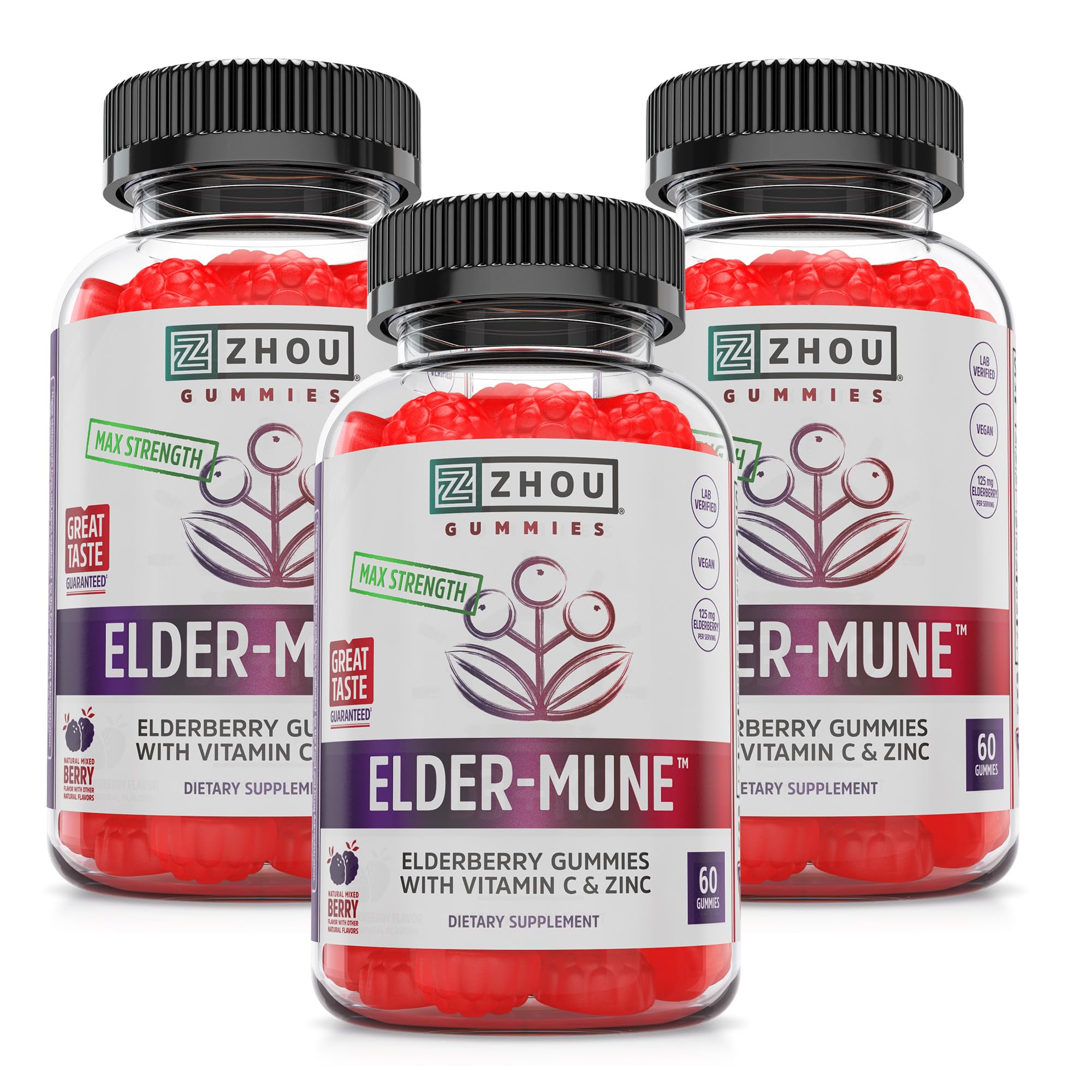 ZHOU Elder-Mune bottle front showing the immune-support formula