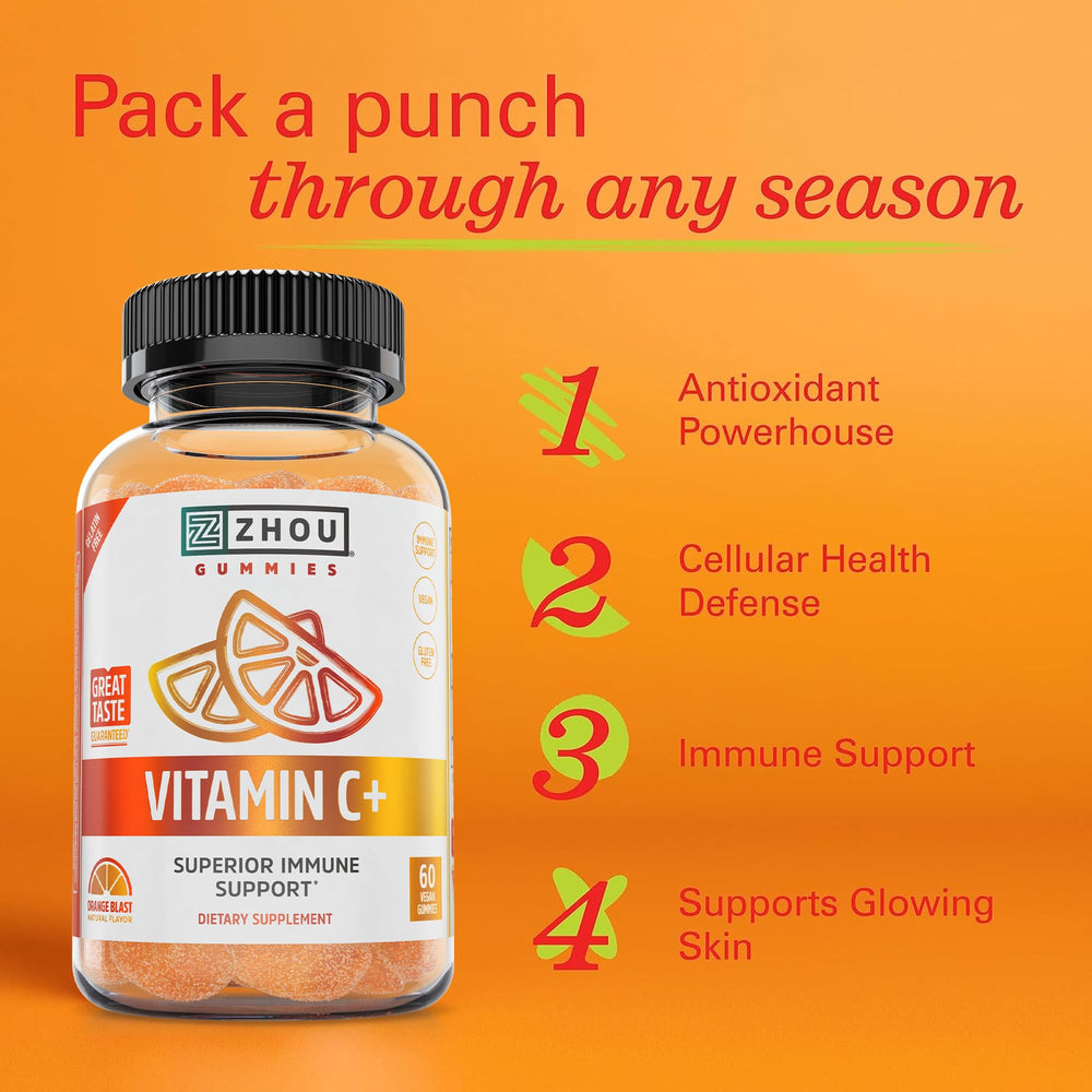 ZHOU Vitamin C gummies jar ready for daily intake