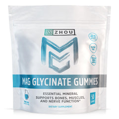 Zhou Mag Gly Gummies bottle close-up for daily mineral support