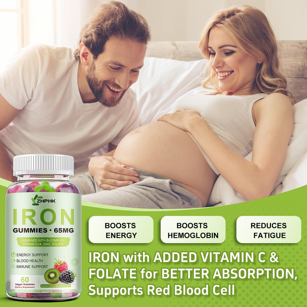 Vitamin C in ZHPHK Gummies aids iron absorption and energy support