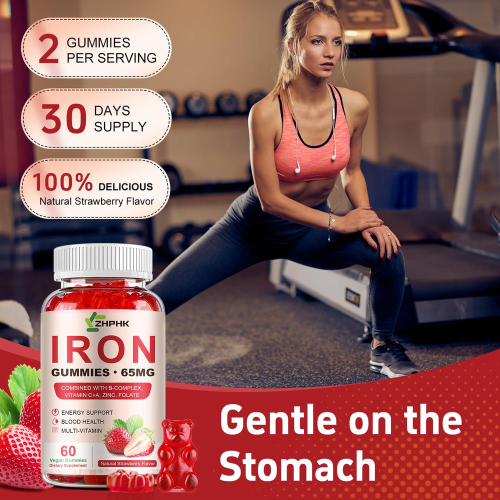 ZHPHK two-pack iron supplement gummies offer value and convenience.