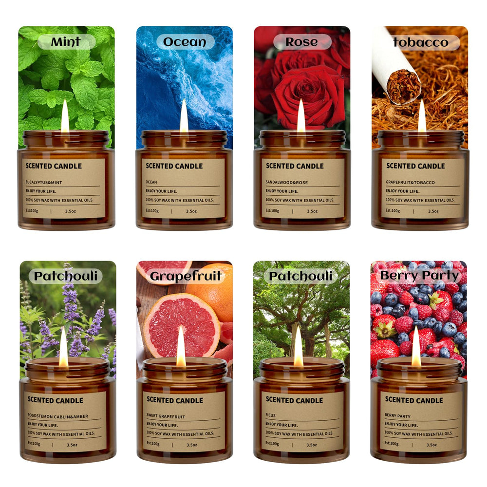 ZHTLTHZ Eucalyptus Mint candle for at-home aromatherapy.