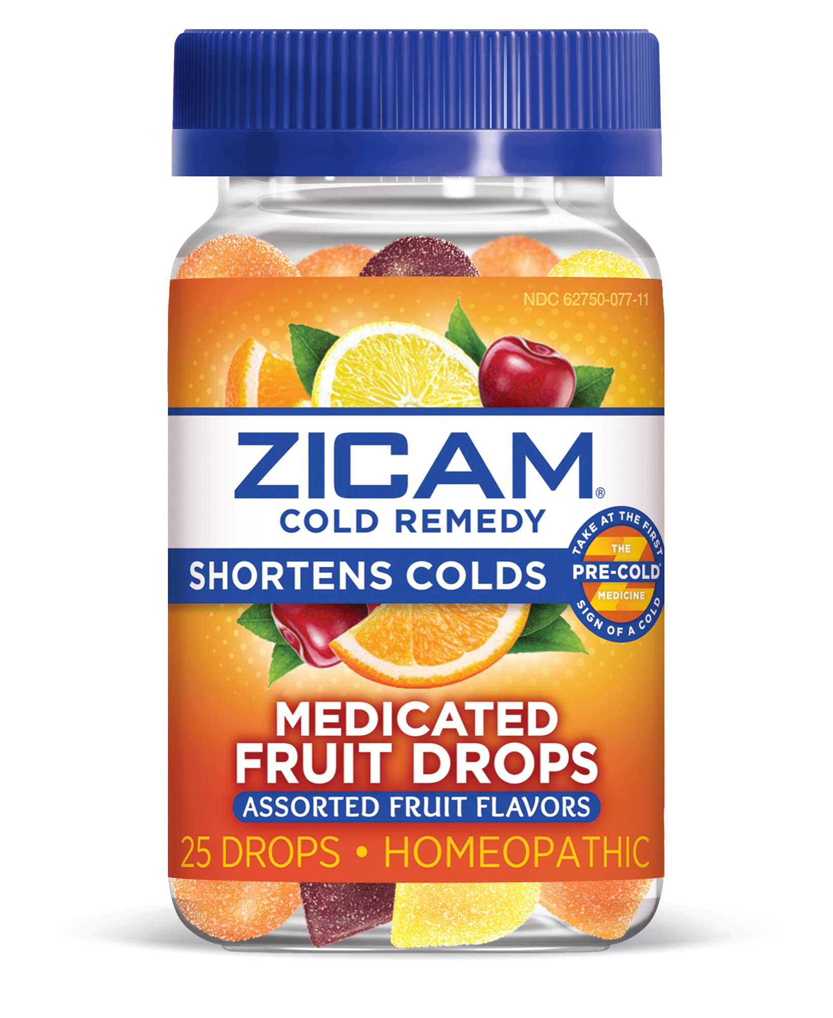 Zicam Cold Remedy Fruit Drops bottle pour shows convenient on-the-go support.