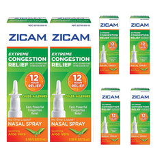 Zicam Extreme Congestion Relief bottle for easy travel sizing and quick use.