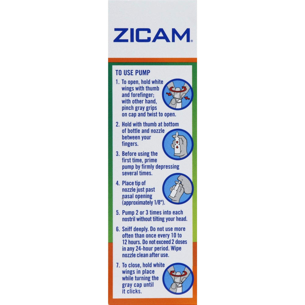 Zicam bottle close-up showing no-drip liquid flow for convenient relief