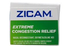 Zicam Extreme Congestion Relief packaging front view for fast access