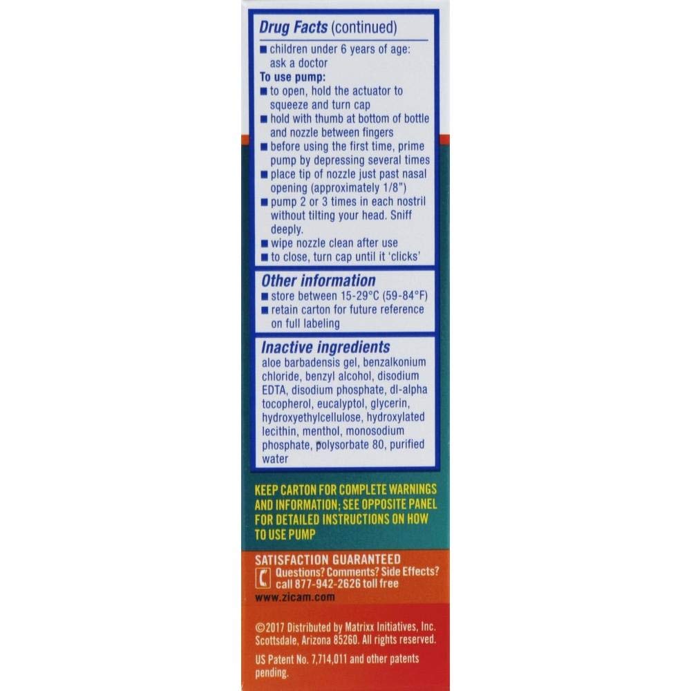 Zicam Intense Sinus Relief application demonstrates targeted spray for congestion relief