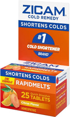 Zicam RapidMelts Citrus bottle dispense for on-the-go consumption