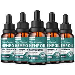 ZiehooGe high potency hemp oil drops bottle pour demonstrates easy daily dosing.
