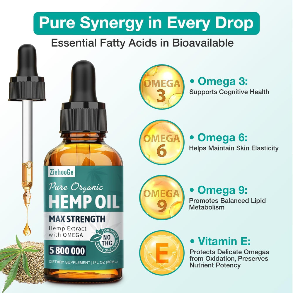 ziehooGe Organic Oil Drops dropper ready for quick daily dosing
