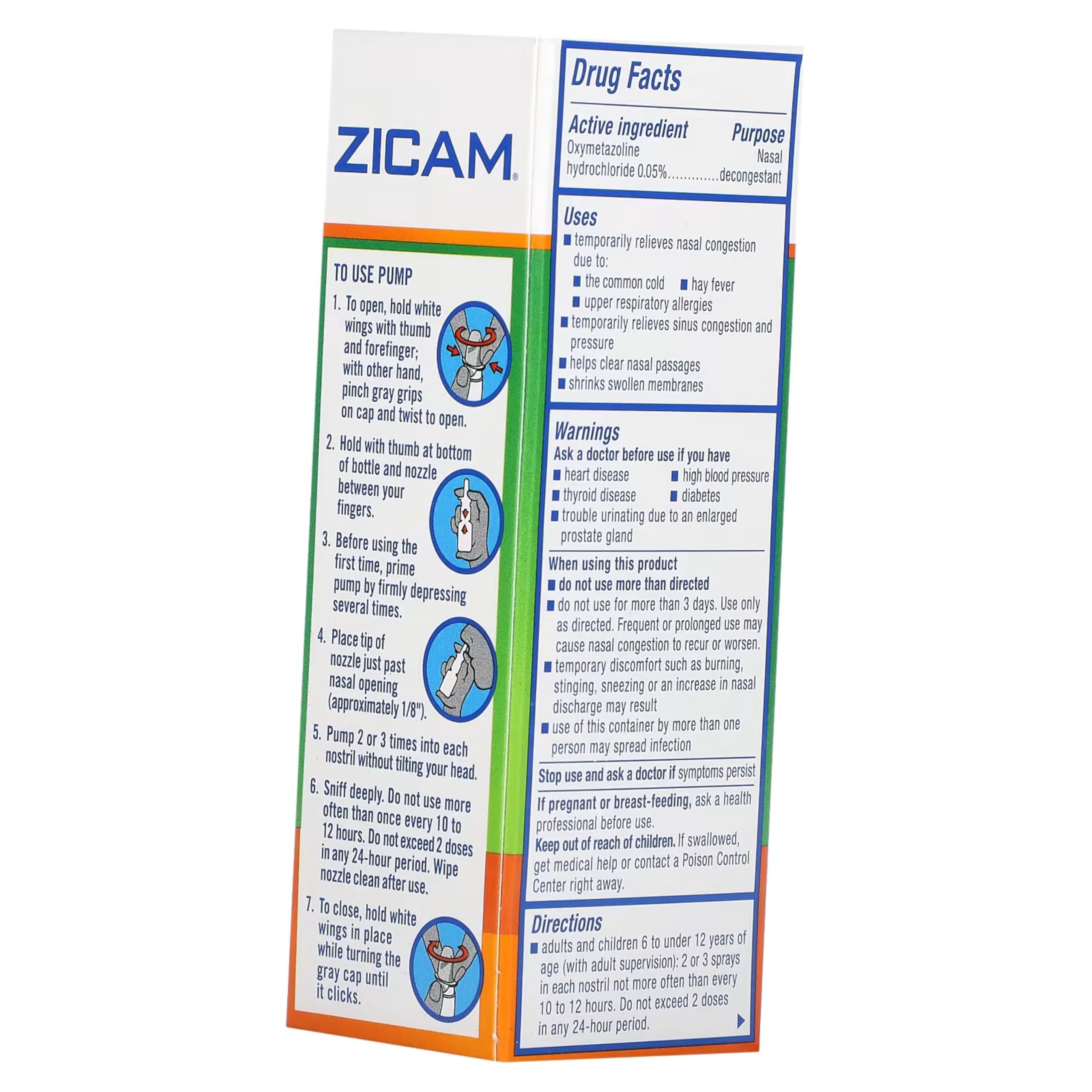 Pack of four Zicam Extreme Congestion Relief nasal sprays for home and travel