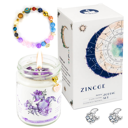 ZINCGE Cancer zodiac scented candle with calming aroma for relaxation