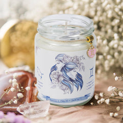 ZINCGE Gemini crystal candle with decorative glow