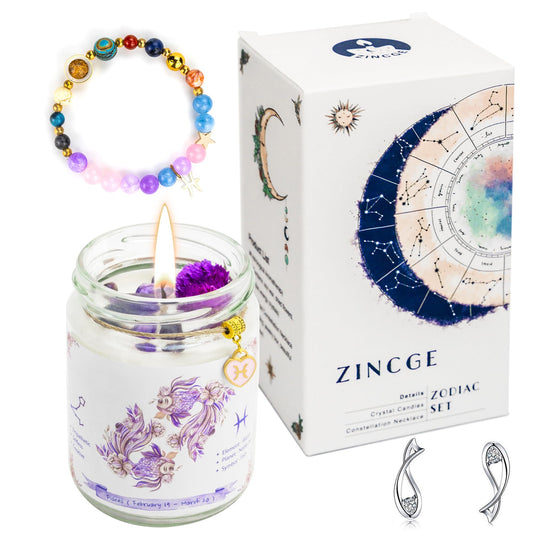 ZINCGE Pisces Astrology Candle for a calming evening atmosphere