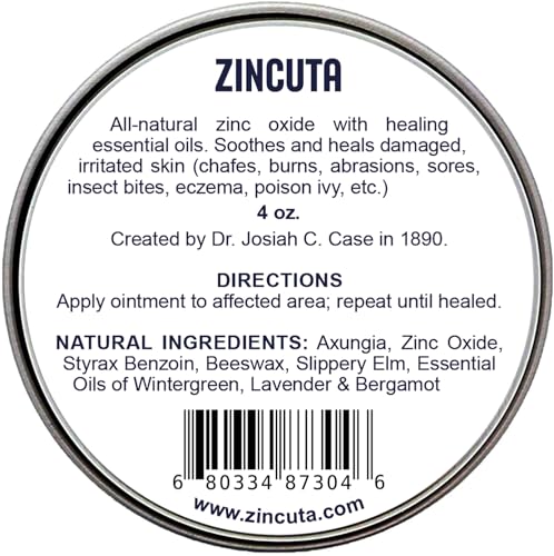 Zincuta Healing Ointment applied on hands demonstrating soothing moisturization.
