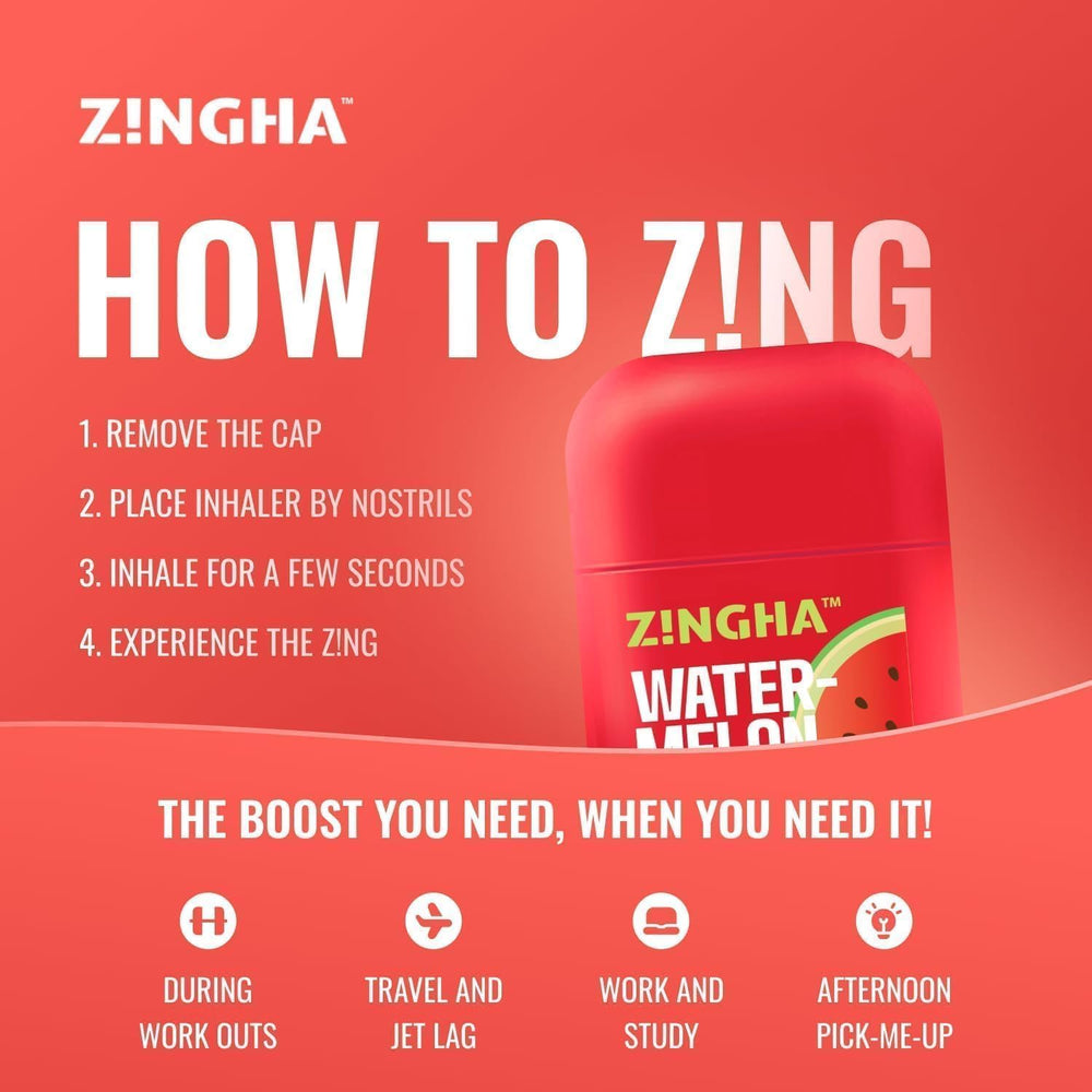 Z!NGHA peppermint and eucalyptus oils provide refreshing sensory cues.