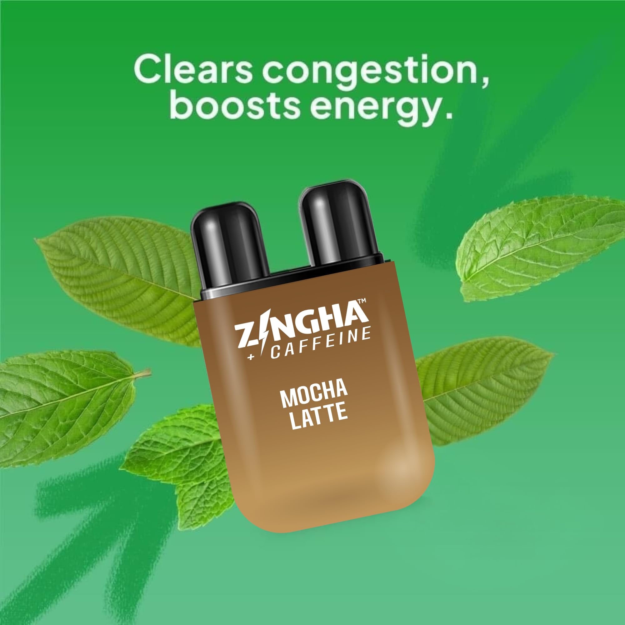 Z!NGHA pocket-sized inhaler for discreet energy on the go.