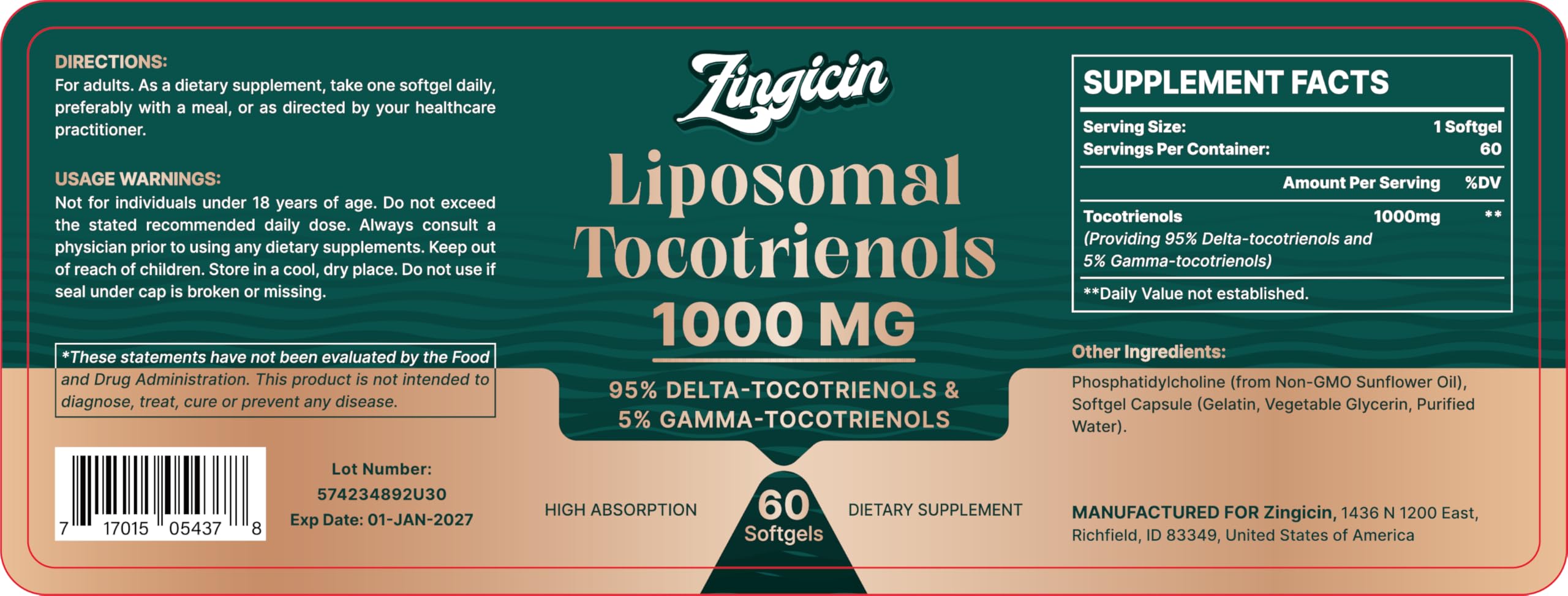 Zingicin package note on refrigeration and shaking before use.