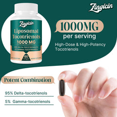 Zingicin softgels with delta and gamma tocotrienols for daily support.