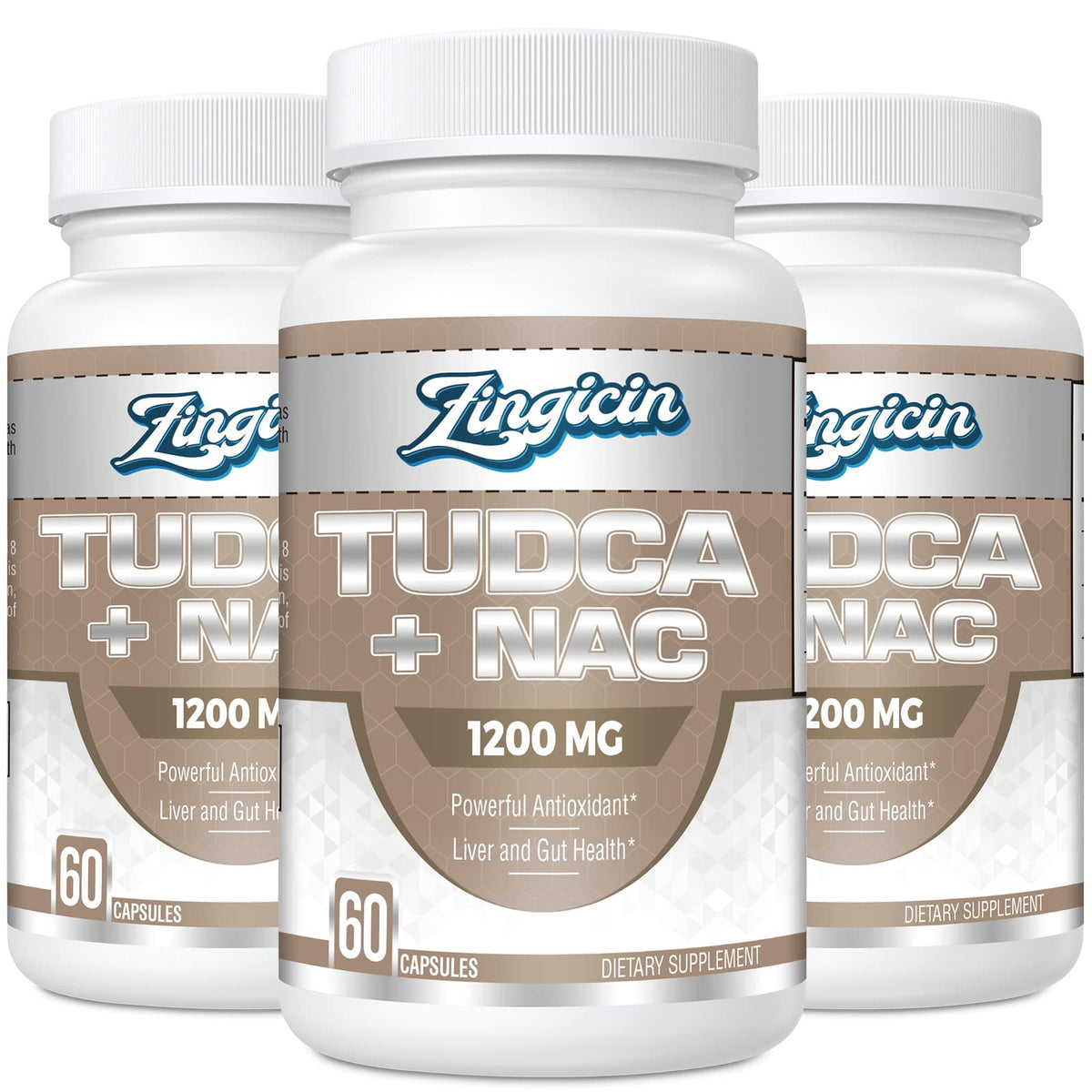 Zingicin Tudca NAC bottle front showing label and branding for liver support
