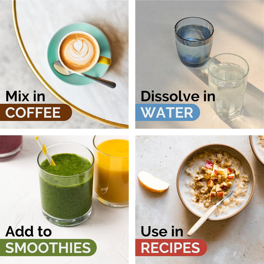 Zint powder dissolving in water with clear, tasteless texture.