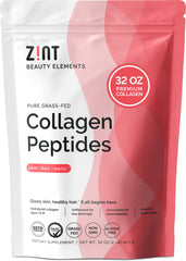 Zint Collagen Powder 32oz front view, grass-fed for daily beauty support.