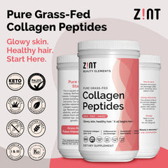 Zint Pure Grass-Fed Collagen Peptides poured into coffee for a neutral texture.