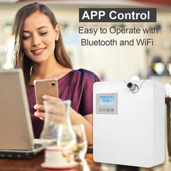 Zinyeme Scent Air Machine app control screen showing scheduling options.