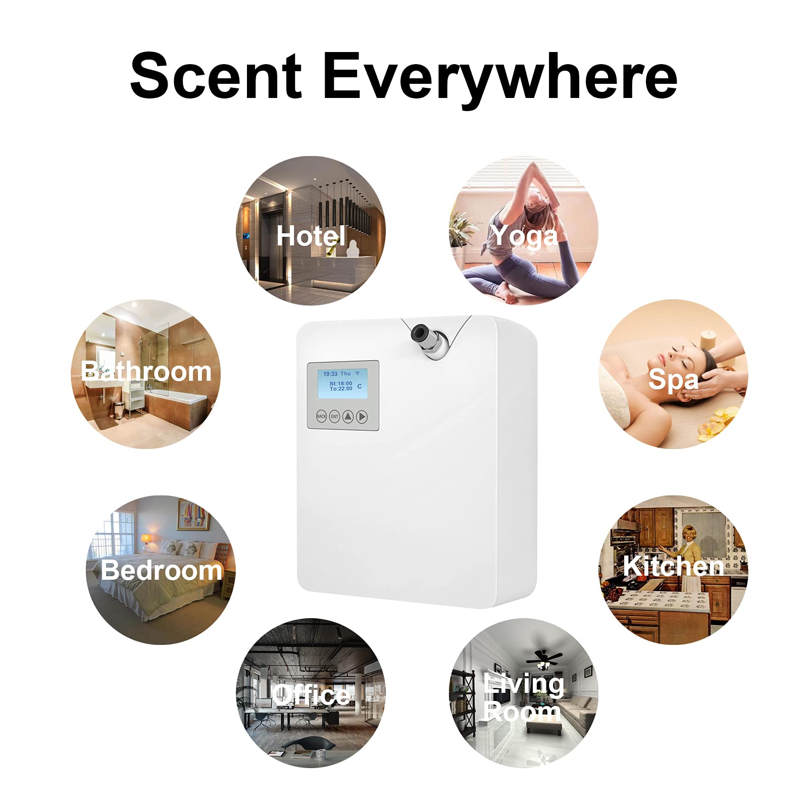 Zinyeme Scent Air Machine HVAC-compatible diffuser designed for large rooms.