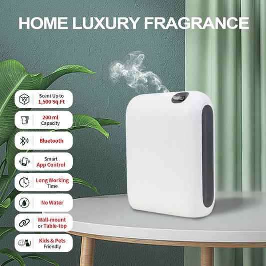 Zinyeme Scent Air Machine side view with compact sleek profile