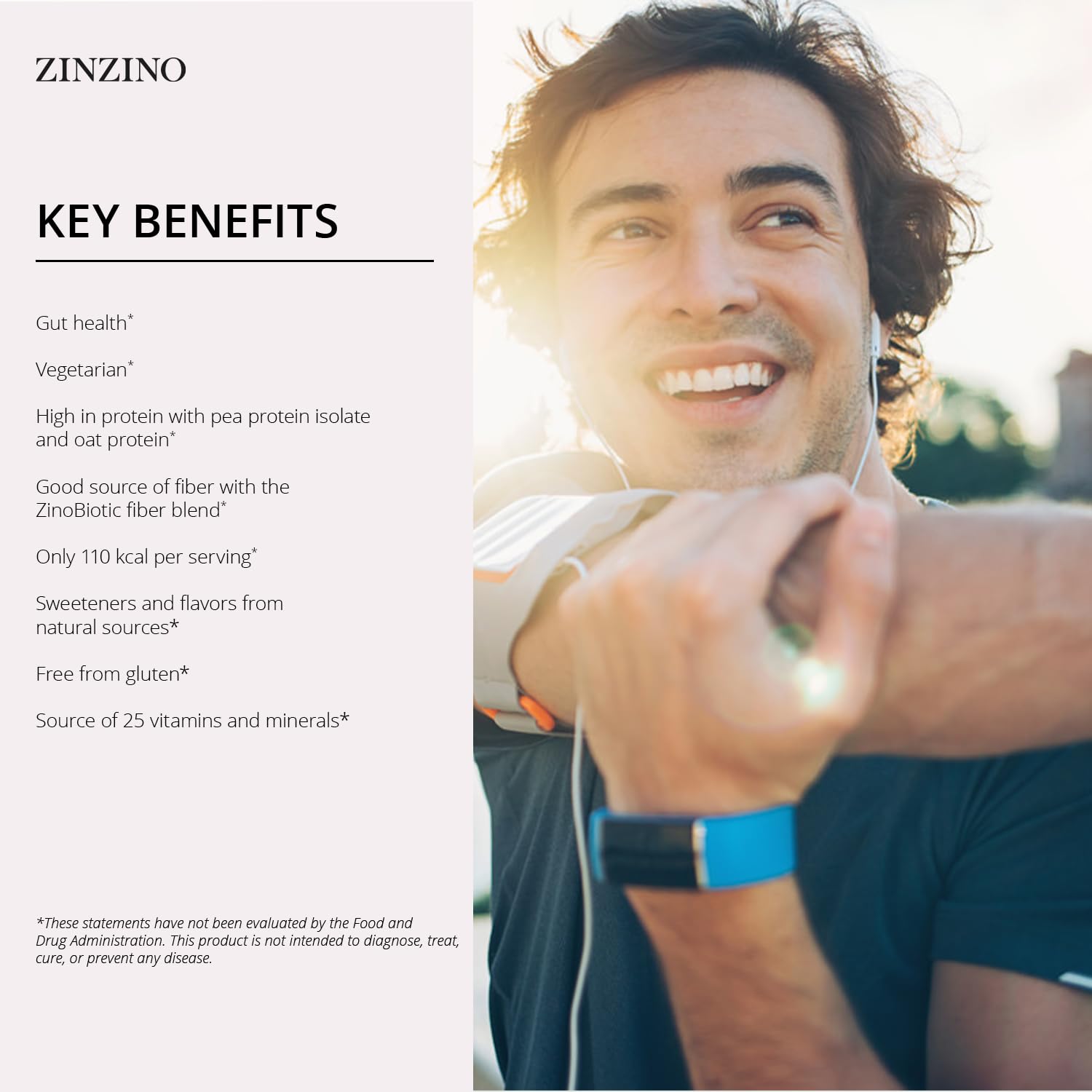 ZINZINO LeanShake Berry nutrition label highlights vitamins and minerals for daily balance.