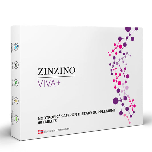 ZINZINO Viva+ bottle-front view signaling trusted daily wellness