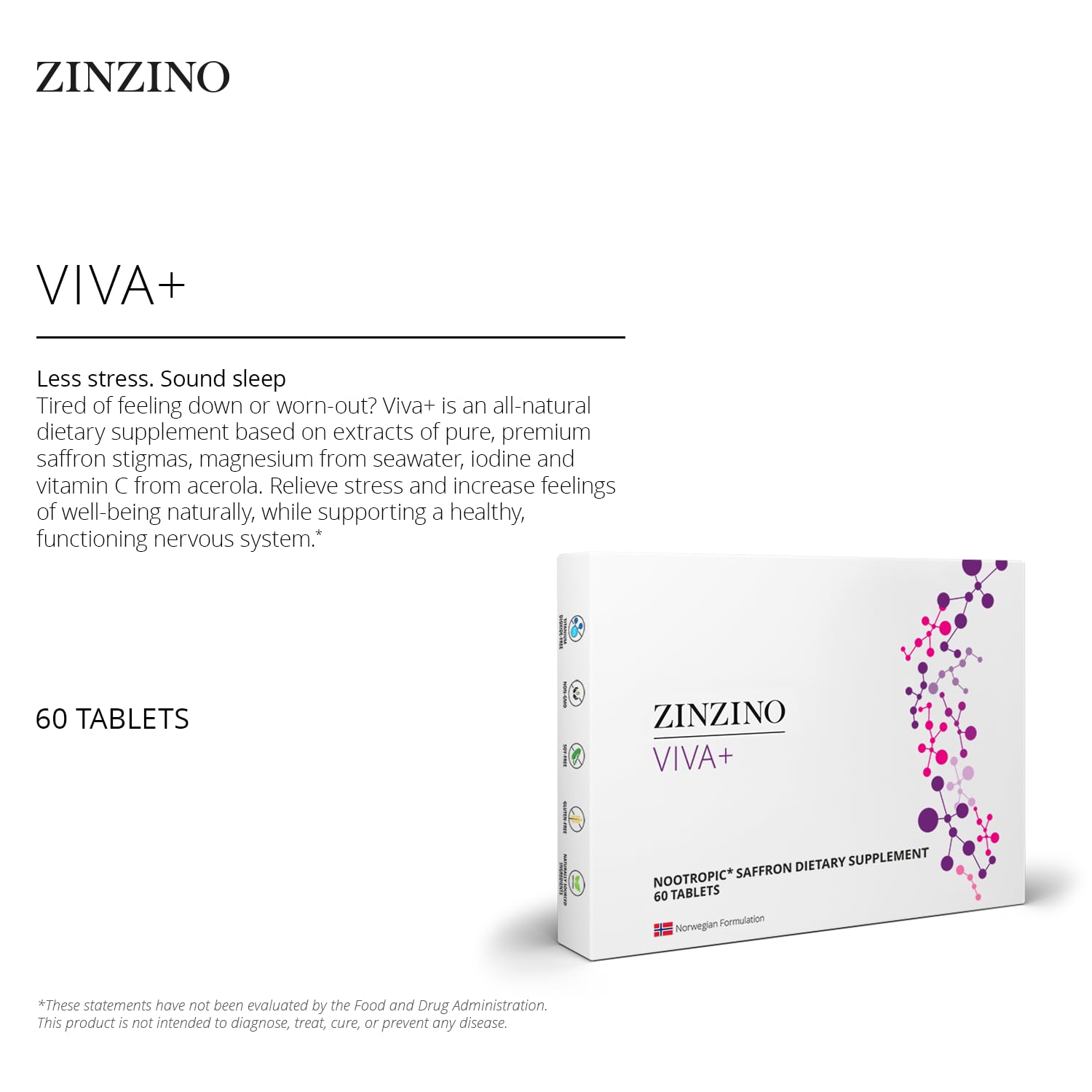 ZINZINO Viva+ ingredients close-up highlighting iodine, vitamin C, and magnesium