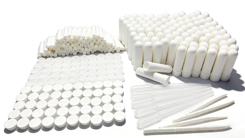 ZIOJOVK blank nasal inhaler tubes kit ready for on-the-go aromatherapy