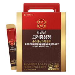 ZIOSTAND BOTO6 red ginseng stick with gold packaging for daily vitality on the go.